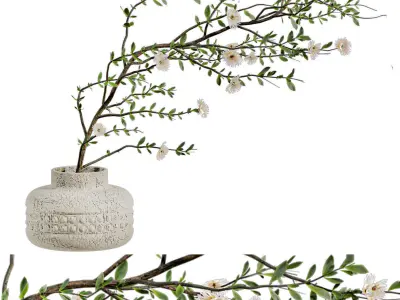 bouquet set 3D model shop