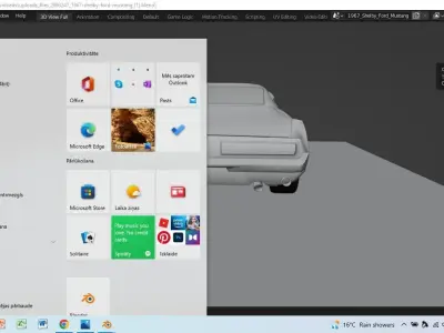 1967 mustang v8 twin turbo 3D model