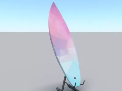 surfboard V4 Low-poly 3D model