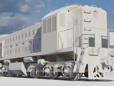 TEM2 diesel locomotive Low-poly 3D model