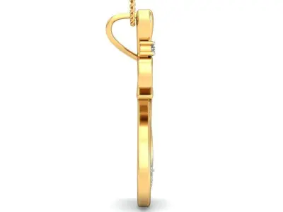 Solitaire Women Pendant 3dm STL OBJ FBX Renders Details 3D print model 80