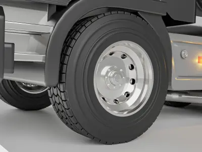 Dry bulk tanker trailer truck  Low-poly 3D model