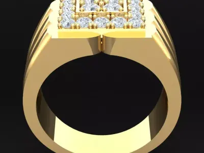 Luxury Men Rings Designs 4MR091 3D print model