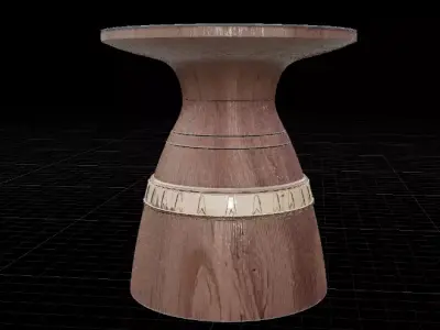 Luxury Side Table Modern Interior 3D Model Low-poly 3D model