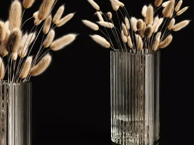 Lagurus in crystal 3D model