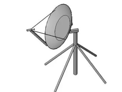 antena con base  3D model
