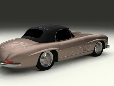 Mercedes 300SL Roadster Top Up 3D model