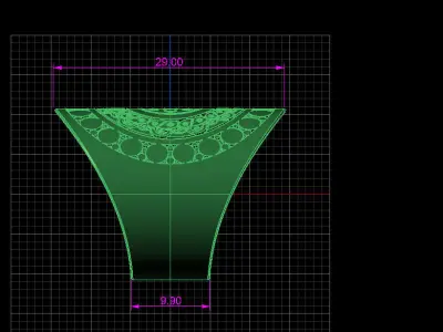 Vintage Carved ring 3D print model