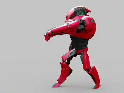 BATTLE DROID AHILOSH  Rigged for Unreal Engine - Unity - MIXAMO 3D model