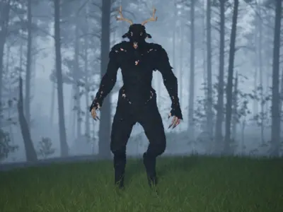 Goat Man Rigged - 4K PBR UE4 UE5 Asset Free low-poly 3D model