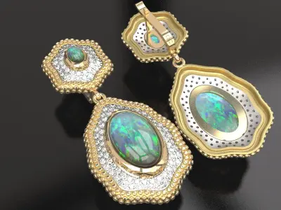 Nugget earrings 3D print model