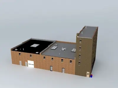 Building Row Free 3D model