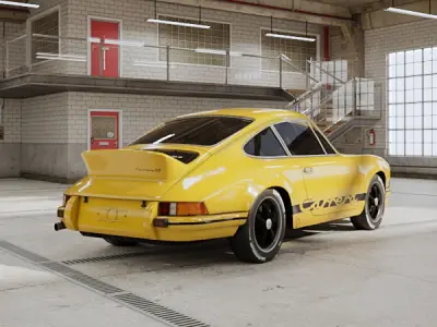 Porsche Carrera RS 1972 - Car Classic Low-poly 3D model
