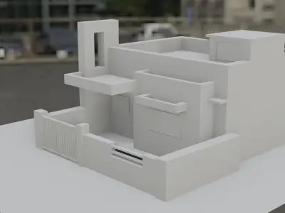   House    for quick animations and Games  Free 3D model