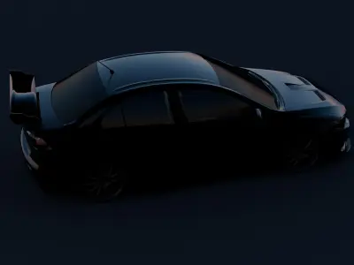 High-Poly Mitsubishi Lancer EVO X Tuning 3D model 3D model