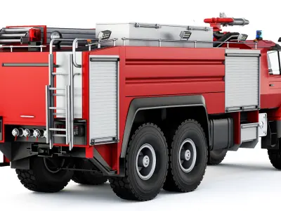 Mercedes-Benz Zetros 2733 fire truck 2022 3D model