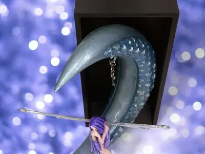 Fairy sitting on half moon - Book Nook 3D print model