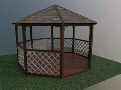 Summer house Free low-poly 3D model