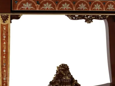 CONSOLLE ornate console table with marble top 3D model