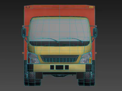 Truck 3d lowpoly design Low-poly 3D model