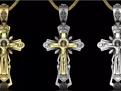 Jesus on The Cross Pendant 3D print model