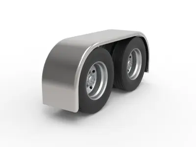 Semi truck Rear fenders Set 1 Scale 1 to 25 3D print model