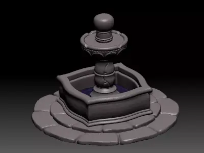 Fountain 3D model  Free 3D model