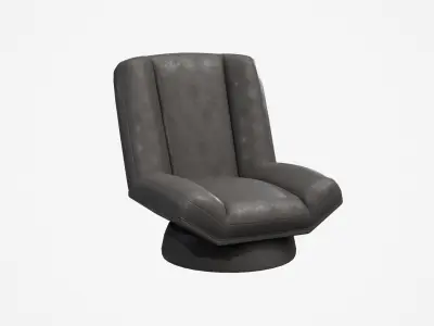 Cole Swivel Chair in suede Low-poly 3D model