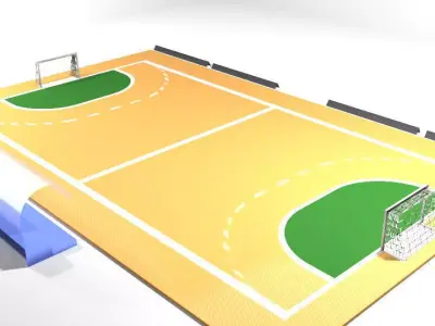 Game Court - Handball 3D model