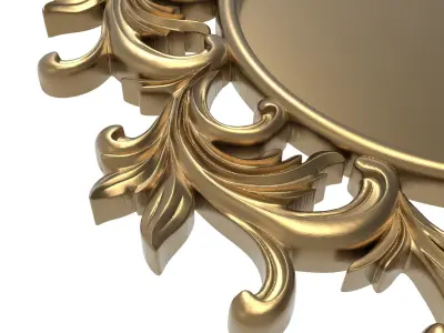 carved frame 3D model 4