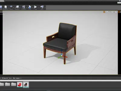 Flexform Betty Chair UE4 Low-poly 3D model