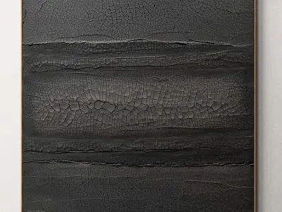 Plaster two square photo frames 67 Low-poly 3D model