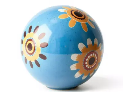 Ceramic Floral HandPainted Glossy Texture