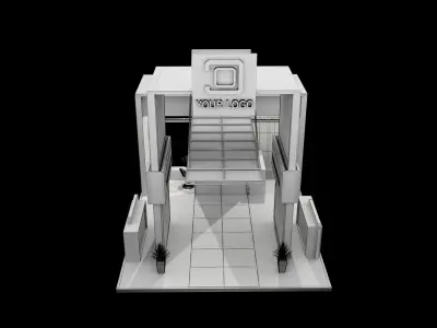 Booth Exhibition Stand a520b 3D model