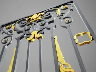 Window guard -grill - wrought iron 3D model