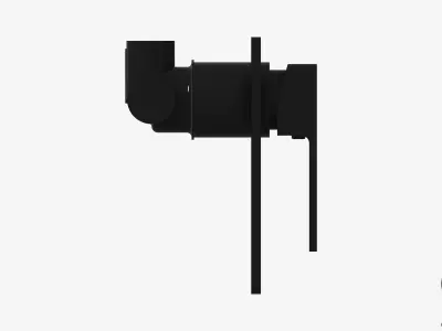 Wall Mixer Tap - Luxury - Round Low-poly 3D model