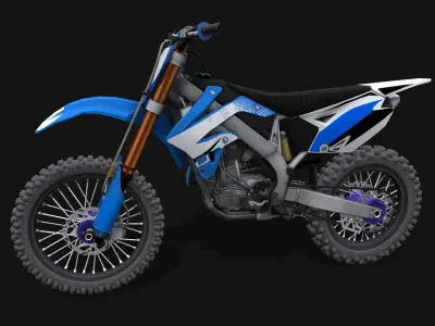Motorcycle 5 dirt bike Low-poly 3D model