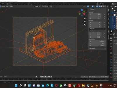 ghostbusters low poly model render in blender Low-poly 3D model