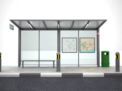 STANDARD TAXI STOP 3D model