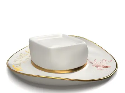 Hat 22 K Gold Western Ranching Decor 3D model