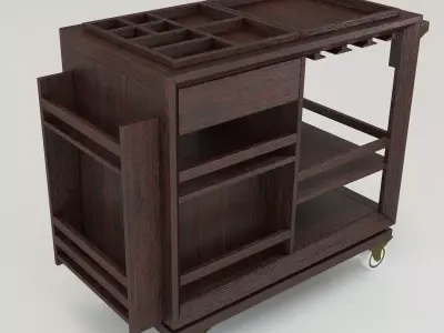 American country style dining car FM-CB06 3D model