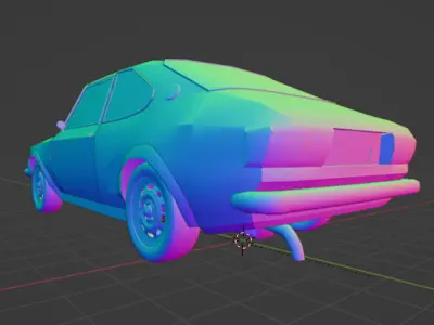 Toyota Corolla RS5 Low-poly 3D model