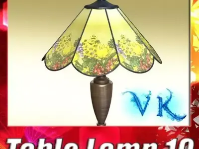 Victorian Table Lamp 10 3D model