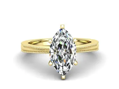 Engagement ring marquise 10 models Collection 3D Model Pack