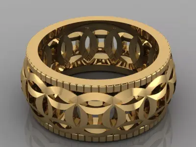Chinese Gold Ring 3D print model