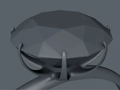Platinum Diamond ring Jewelry 3D model