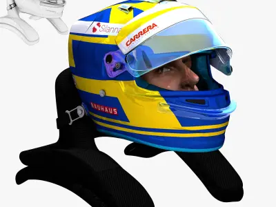 Ericsson helmet 2018 Low-poly 3D model