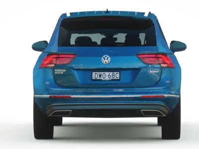 Volkswagen Tiguan 2019 Low-poly 3D model