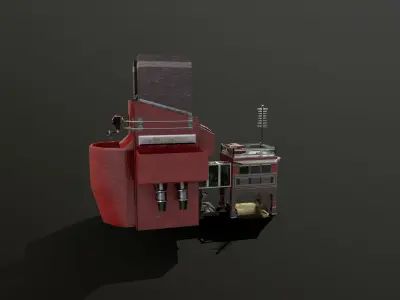Ore Refinery Low-poly 3D model