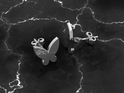 Jewelry Earring Butterfly Shape 3D print model